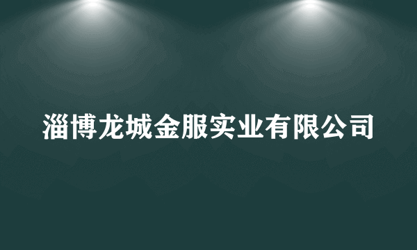 淄博龙城金服实业有限公司