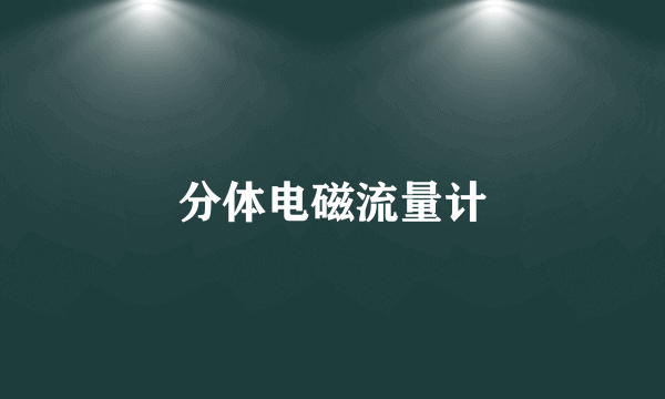 分体电磁流量计