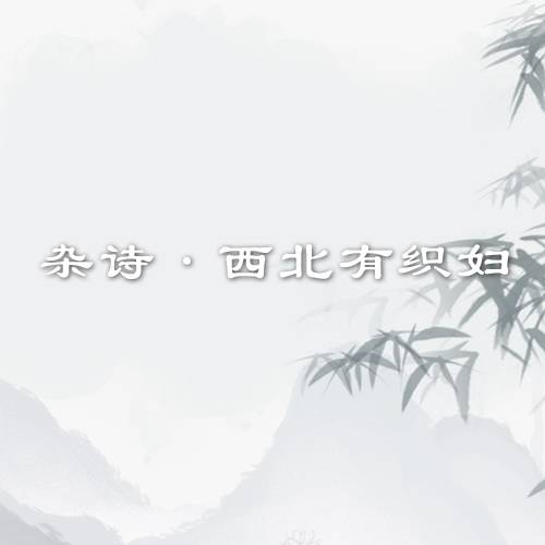 杂诗·西北有织妇
