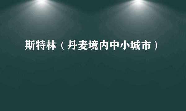 斯特林（丹麦境内中小城市）