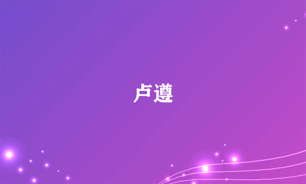 卢遵