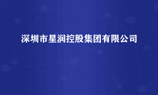 深圳市星润控股集团有限公司