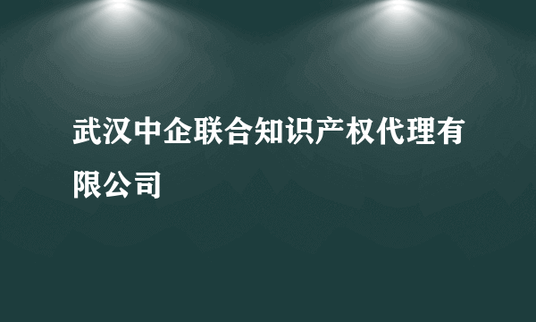 武汉中企联合知识产权代理有限公司