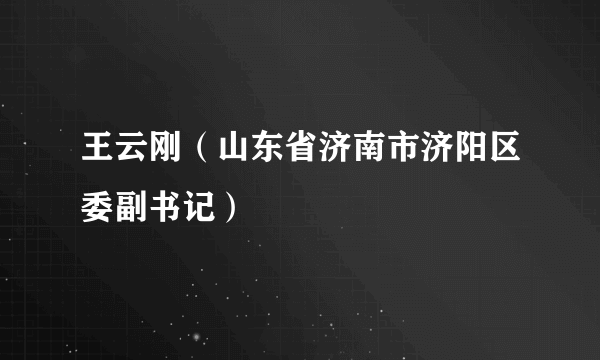王云刚（山东省济南市济阳区委副书记）