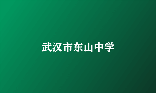 武汉市东山中学