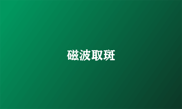 磁波取斑