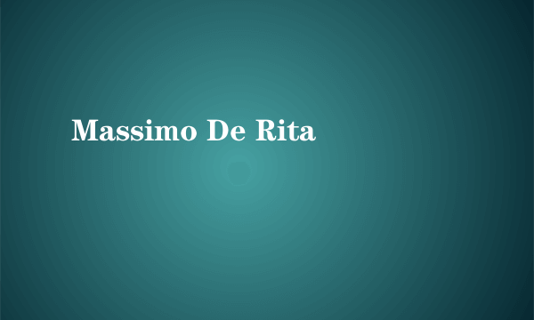 Massimo De Rita