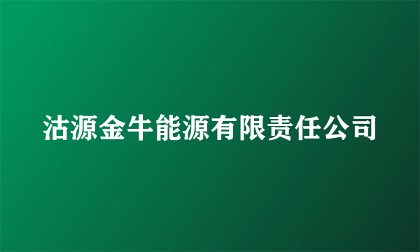 沽源金牛能源有限责任公司
