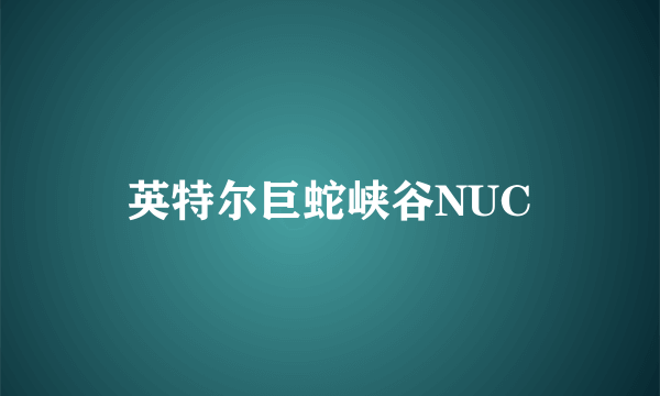 英特尔巨蛇峡谷NUC