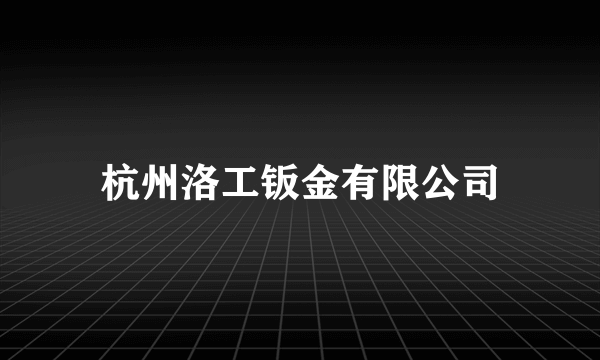 杭州洛工钣金有限公司