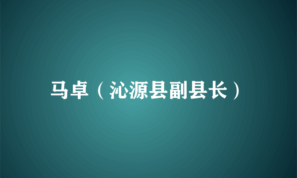 马卓（沁源县副县长）