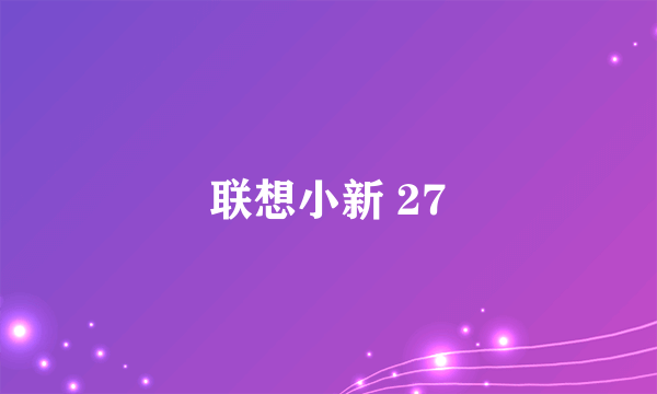 联想小新 27
