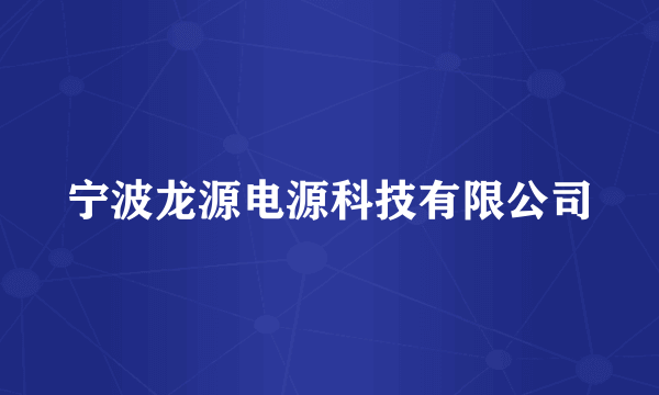 宁波龙源电源科技有限公司
