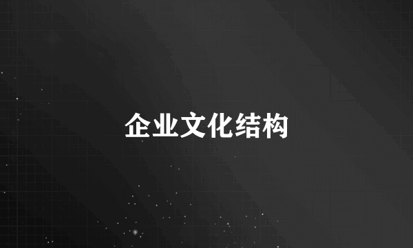 企业文化结构