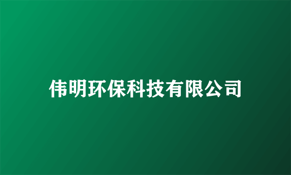 伟明环保科技有限公司