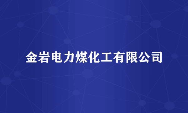 金岩电力煤化工有限公司