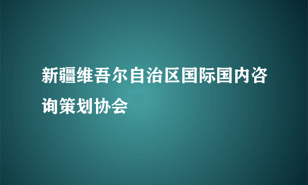 新疆维吾尔自治区国际国内咨询策划协会
