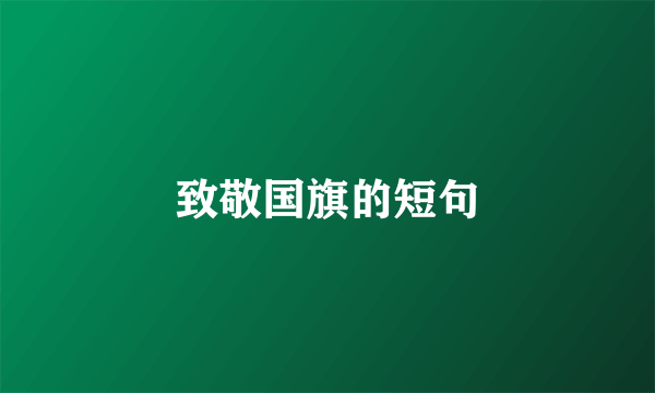 致敬国旗的短句