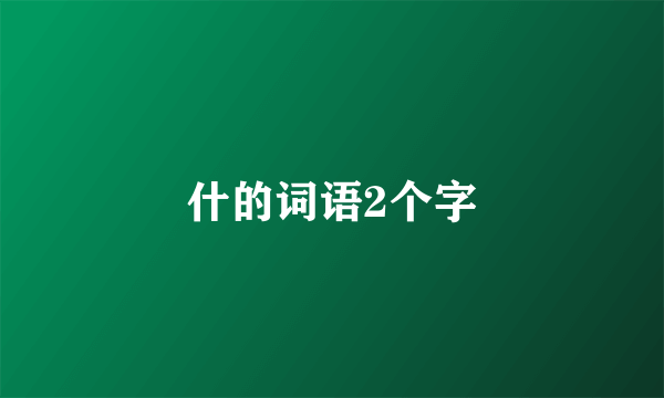 什的词语2个字