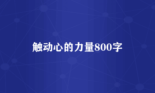 触动心的力量800字