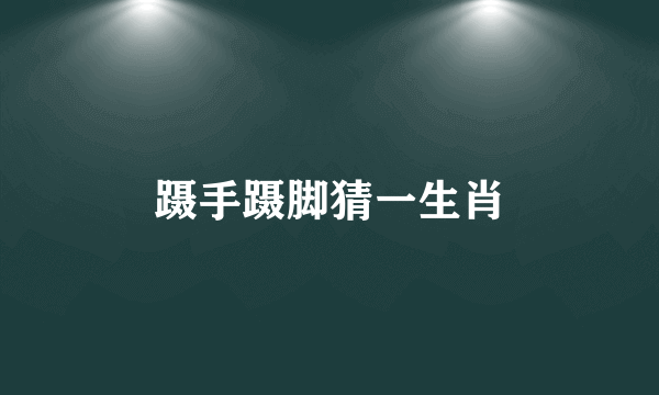 蹑手蹑脚猜一生肖