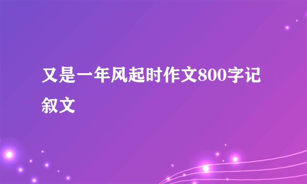 又是一年风起时作文800字记叙文