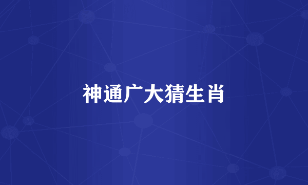 神通广大猜生肖