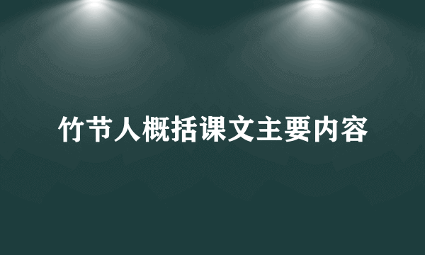 竹节人概括课文主要内容