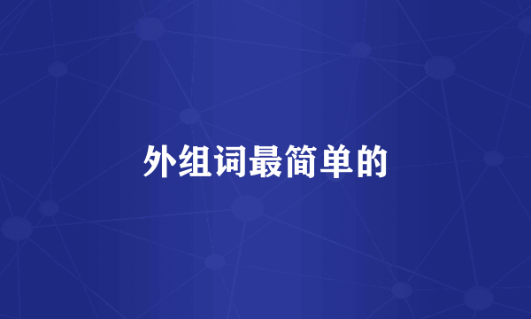 外组词最简单的