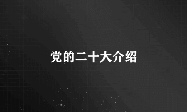 党的二十大介绍
