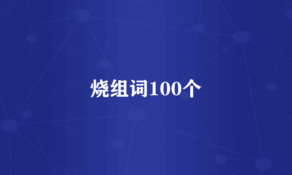 烧组词100个