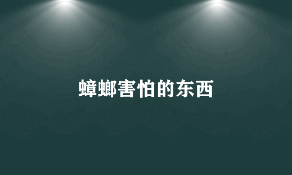 蟑螂害怕的东西