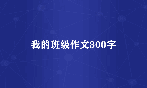 我的班级作文300字