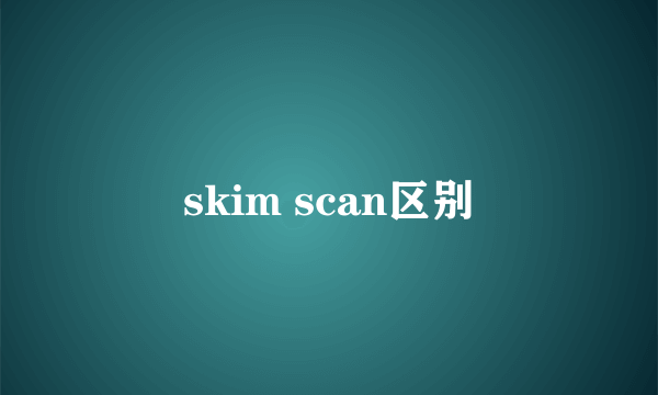 skim scan区别