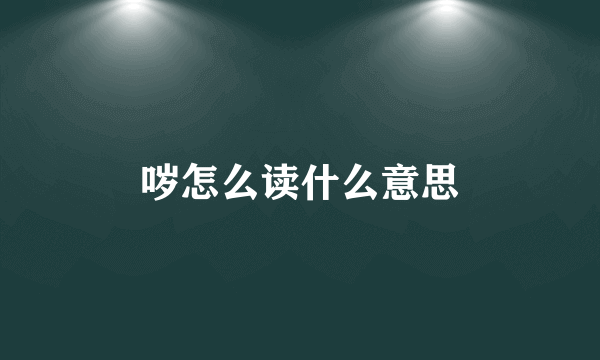 哕怎么读什么意思
