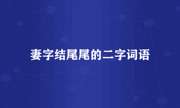 妻字结尾尾的二字词语