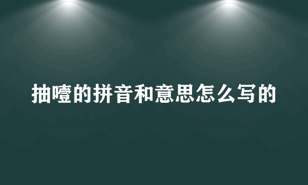 抽噎的拼音和意思怎么写的