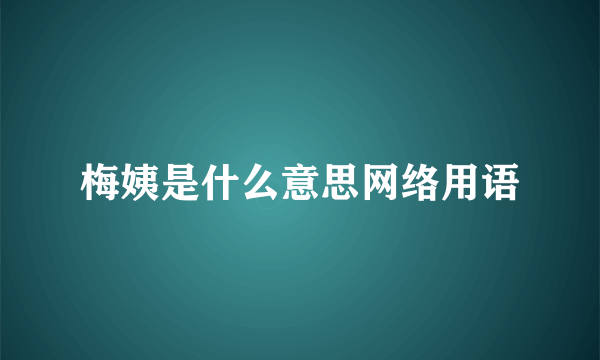 梅姨是什么意思网络用语
