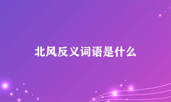 北风反义词语是什么