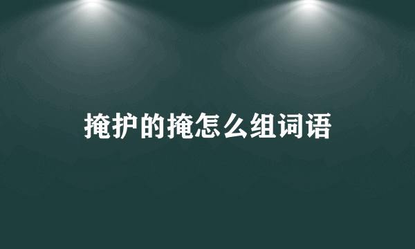 掩护的掩怎么组词语