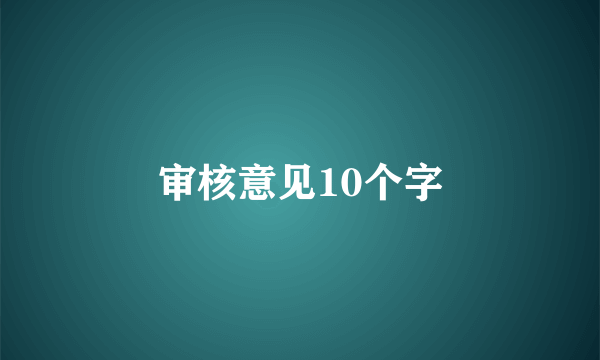 审核意见10个字