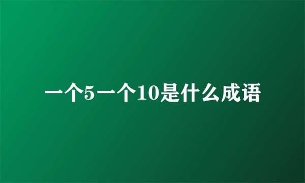 一个5一个10是什么成语
