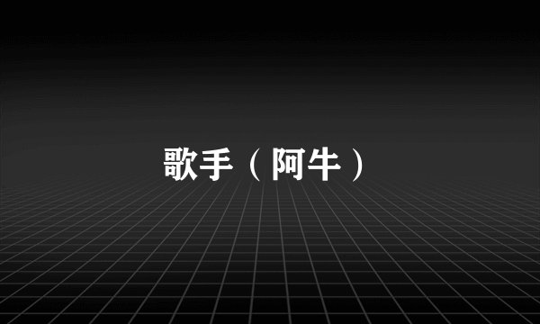 歌手（阿牛）