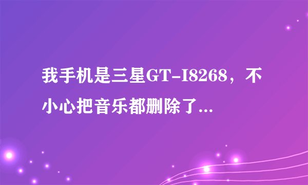我手机是三星GT-I8268，不小心把音乐都删除了，重新下载音乐后，自带的播放器内就不显示音乐了。