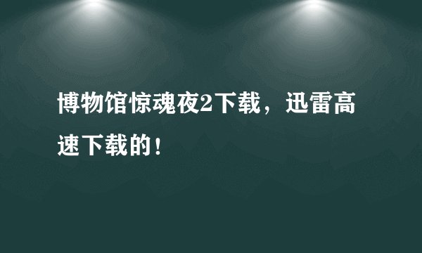 博物馆惊魂夜2下载，迅雷高速下载的！
