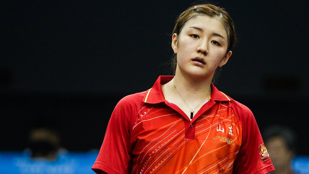 乒乓球女单冠军陈梦！赛后喊话表哥黄晓明说了什么？