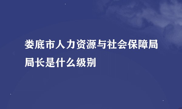 娄底市人力资源与社会保障局局长是什么级别