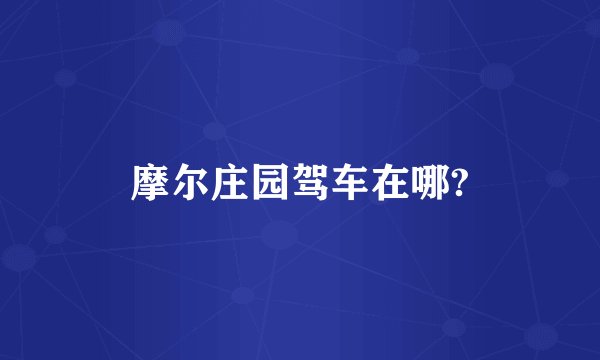 摩尔庄园驾车在哪?