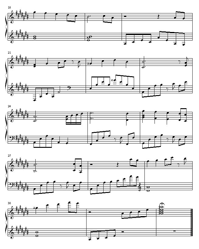 星之所在钢琴简谱