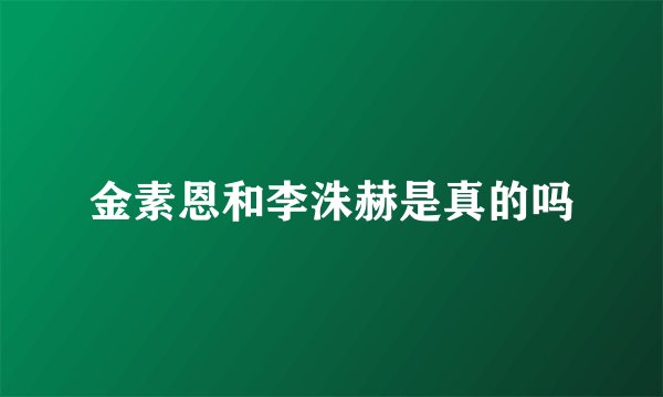 金素恩和李洙赫是真的吗